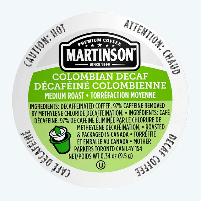 Martinson Coffee RC Colombian DECAF 24 CT