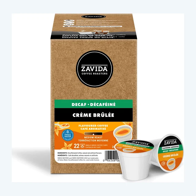 Zavida Z  Cups DECAF Creme Brule SWP 22 CT