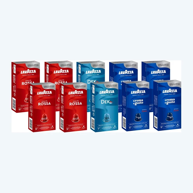 100 Capsule Lavazza Compatibili Nespresso Mix: 40 Qualità Rossa + 40 Crema e Gusto + 20 Decaffeinato