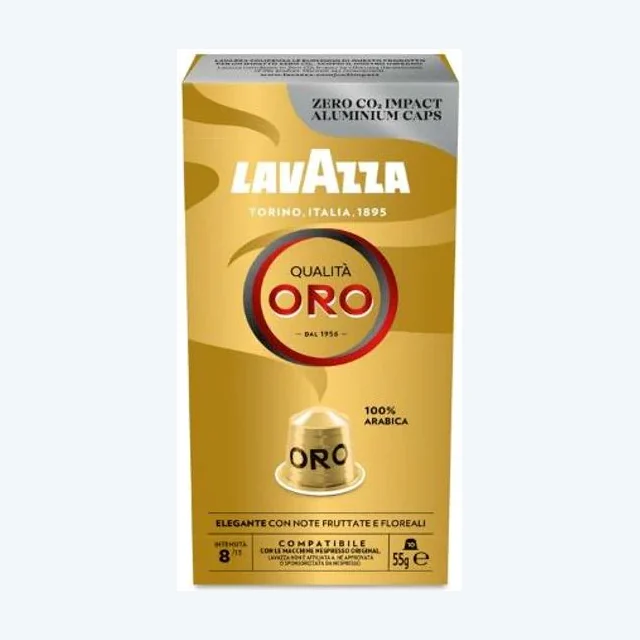 100 Capsule Lavazza Compatibili Nespresso Qualità Oro in Alluminio