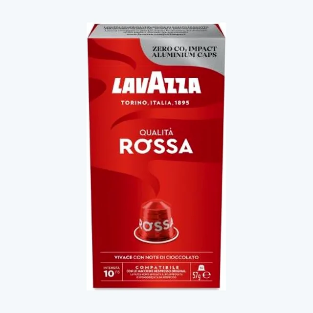 100 Capsule Lavazza Compatibili Nespresso Qualità Rossa in Alluminio