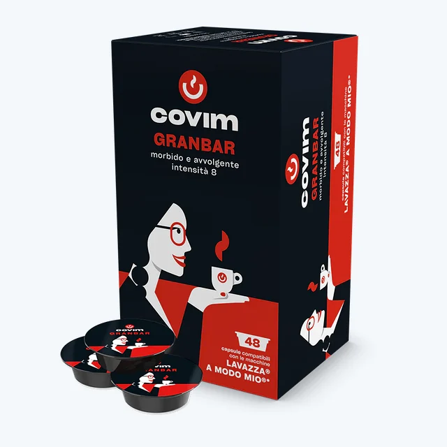 144 Capsule Compatibili Lavazza A Modo Mio Covim Granbar