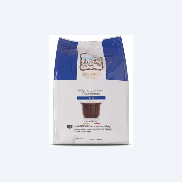 96 Capsule Compatibili Caffitaly Toda Gattopardo Blu