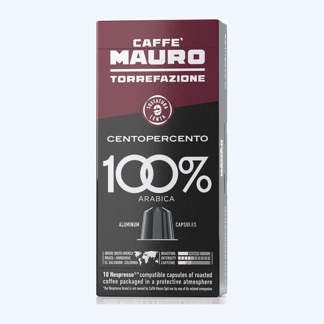 Caffe Mauro - Centopercento Nespresso Aluminum Capsule - 10 Ct.