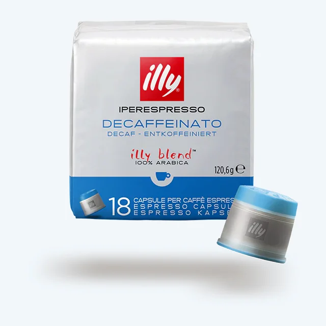 illy iperEspresso Capsules - Decaf Capsule - 18 Capsules (Blue)