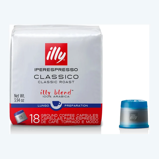 illy iperEspresso Capsules - Lungo - 18 Capsules (Blue)