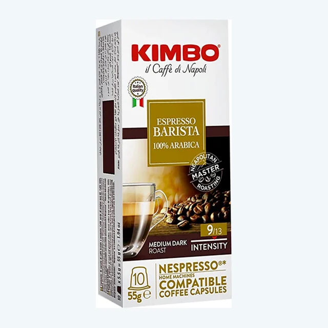 Kimbo Barista (#9) - Espresso Capsules - 10 Capsules - Compatible with Nespresso® Machines