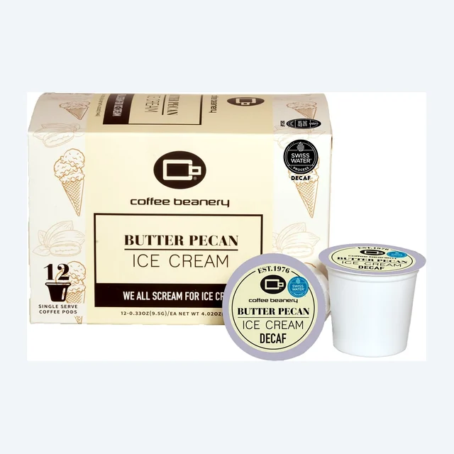 Butter Pecan Ice Cream Flavored Decaf Coffee Pods