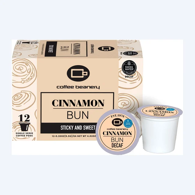 Cinnamon Bun Flavored Decaf Coffee Pods