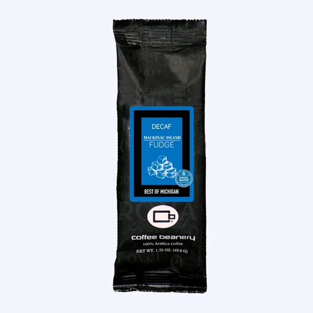Mackinac Island Fudge SWP Decaf Flavored Coffee | 1.75 oz One Pot Sampler