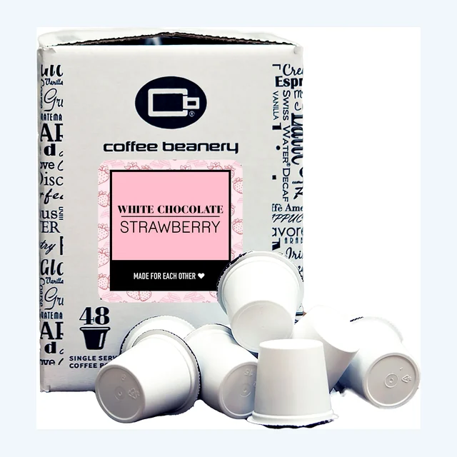 White Chocolate Strawberry Flavored Coffee Pods | Bulk