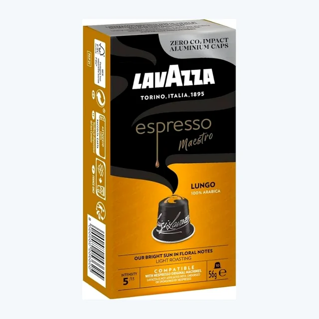 Lavazza Lungo, box of 10 Nespresso Capsules