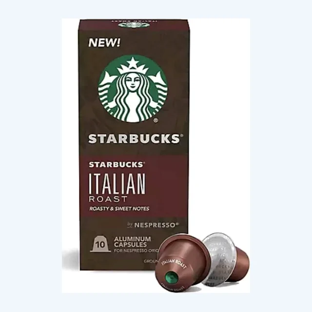 Starbucks Italian Roast, Box of 10 Nespresso Capsules