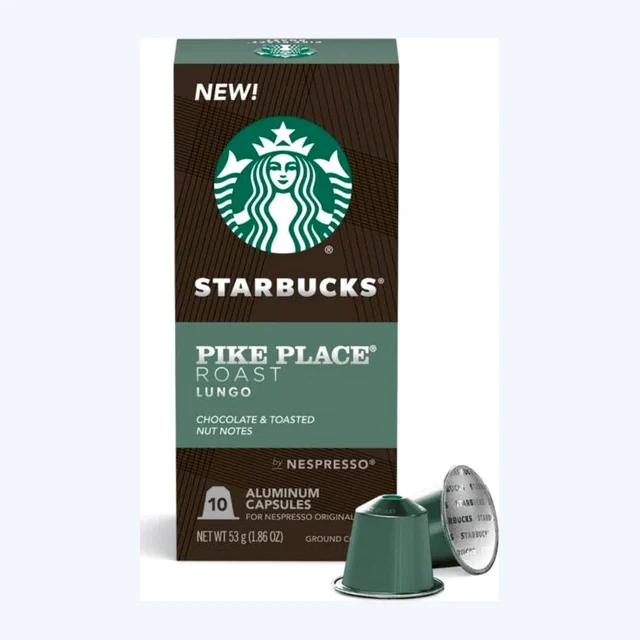 Starbucks Pike Place Roast, Box of 10 Nespresso Capsules