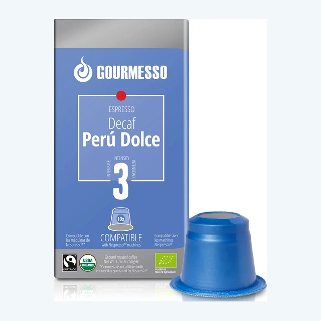 Decaf Peru Dolce Espresso (Organic & Fairtrade) - 10 Pods