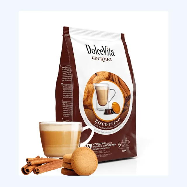 Dolce Vita Compatibile Lavazza A Modo Biscottino 16pz