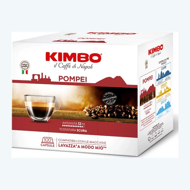 Kimbo Capsule Compatibili Lavazza A Modo Mio Pompei 100pz