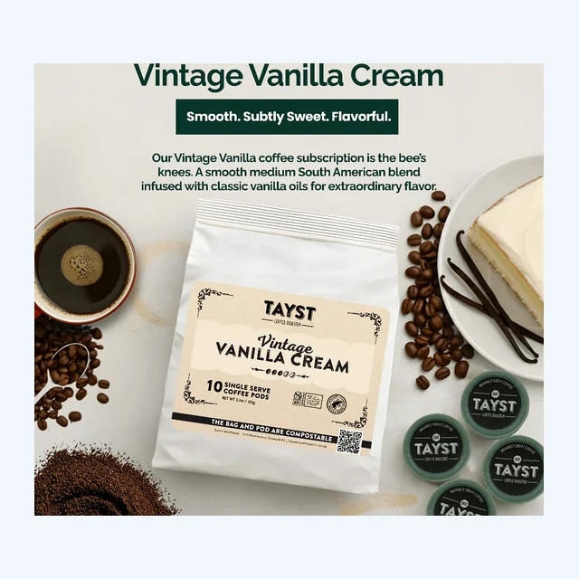 Vintage Vanilla Cream Coffee Pods