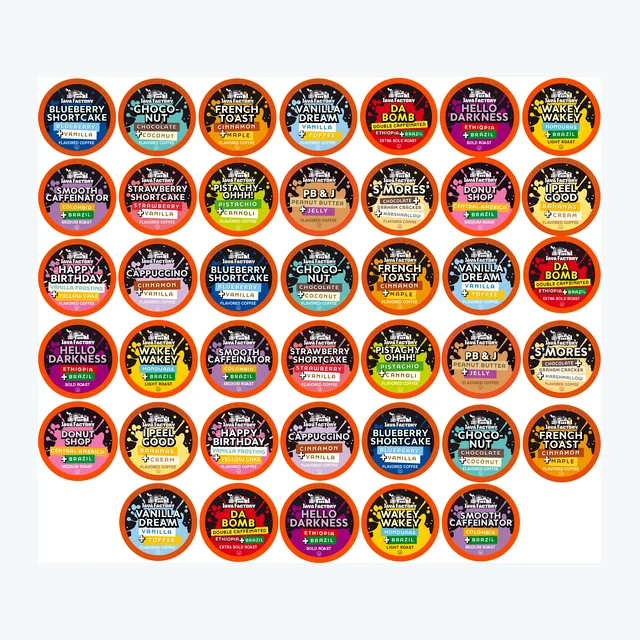 Java Factory Flavored and Regular Roasts Coffee Pod Variety Pack