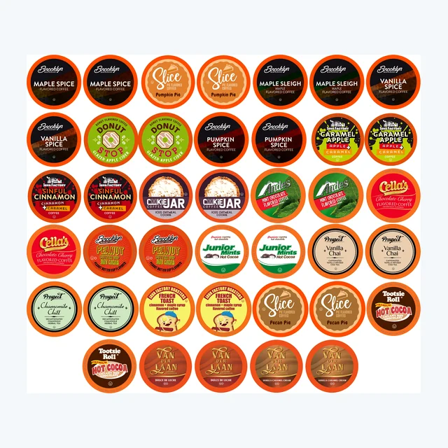 Two Rivers Coffee Assorted Fall Flavored Pods Variety Pack